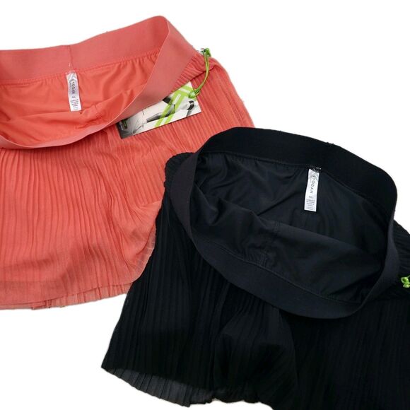 2 New Kyodan Tennis Skort Sz Large Black/Mango Golf Pickleball Pleated Skirt - Picture 5 of 5